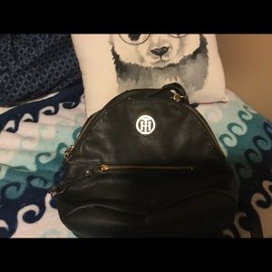 Black Tommy Hilfiger mini backpack